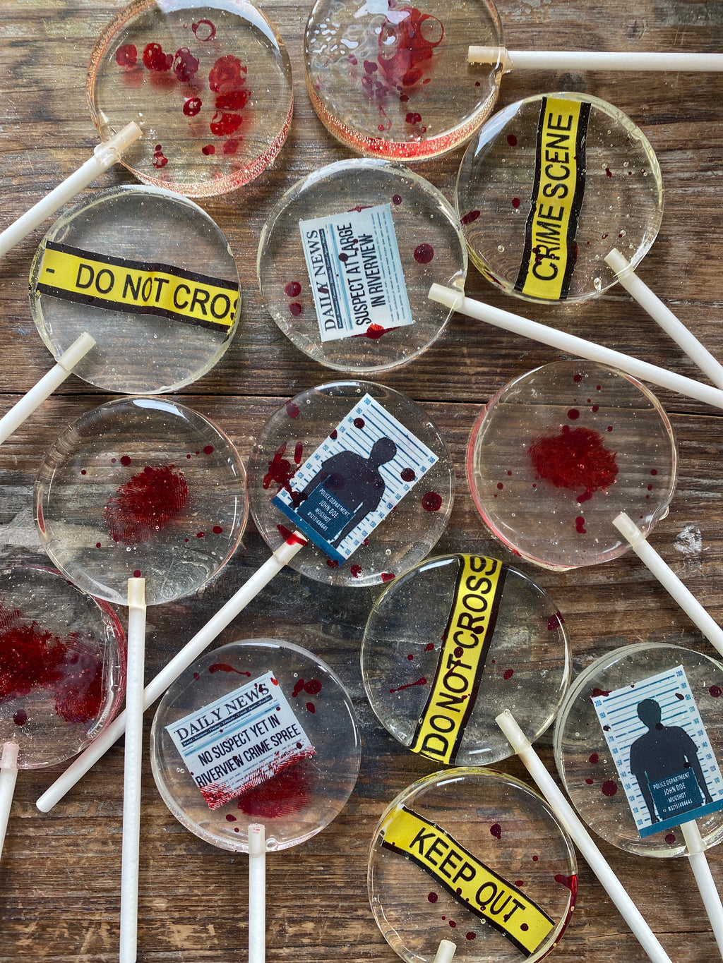 Personalized Mugshot & Newspaper Lollipops