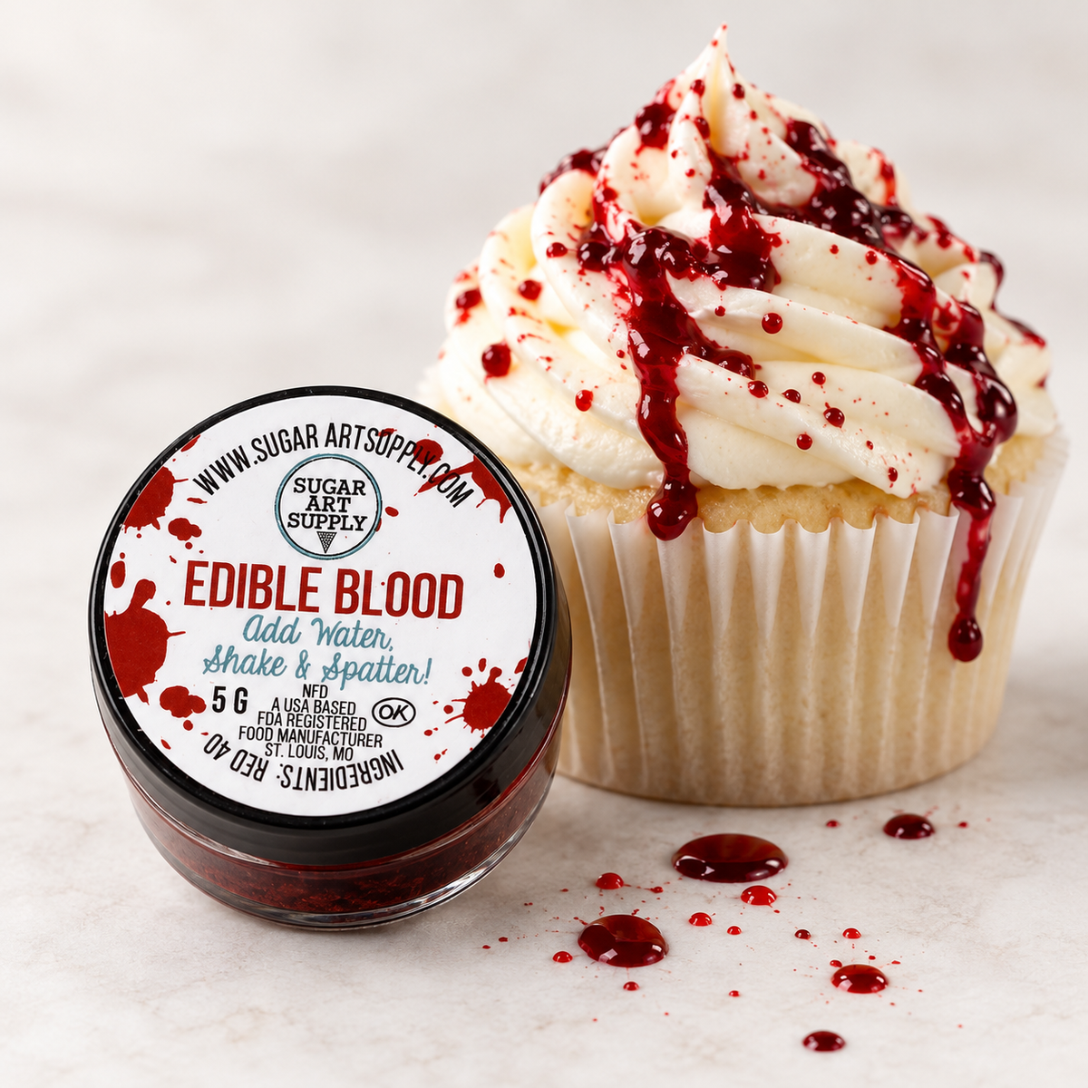 Realistic Edible Blood Mix – 5g Jar