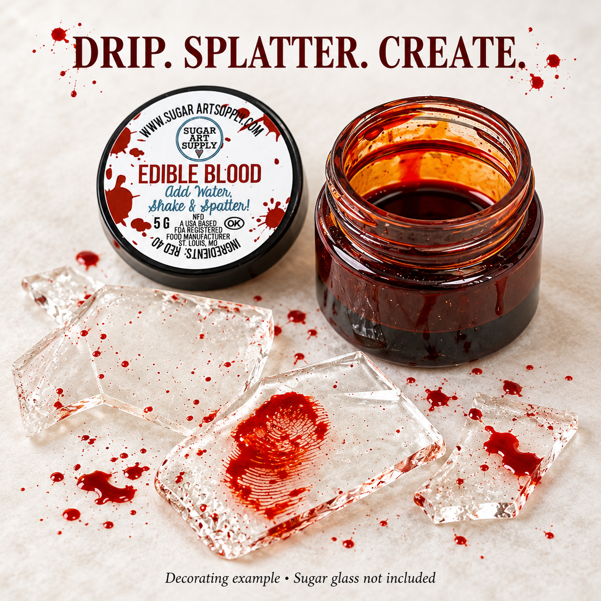 Realistic Edible Blood Mix – 5g Jar