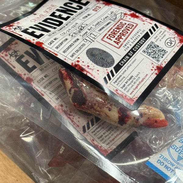 Realistic Candy Fingers in an Evidence Bag